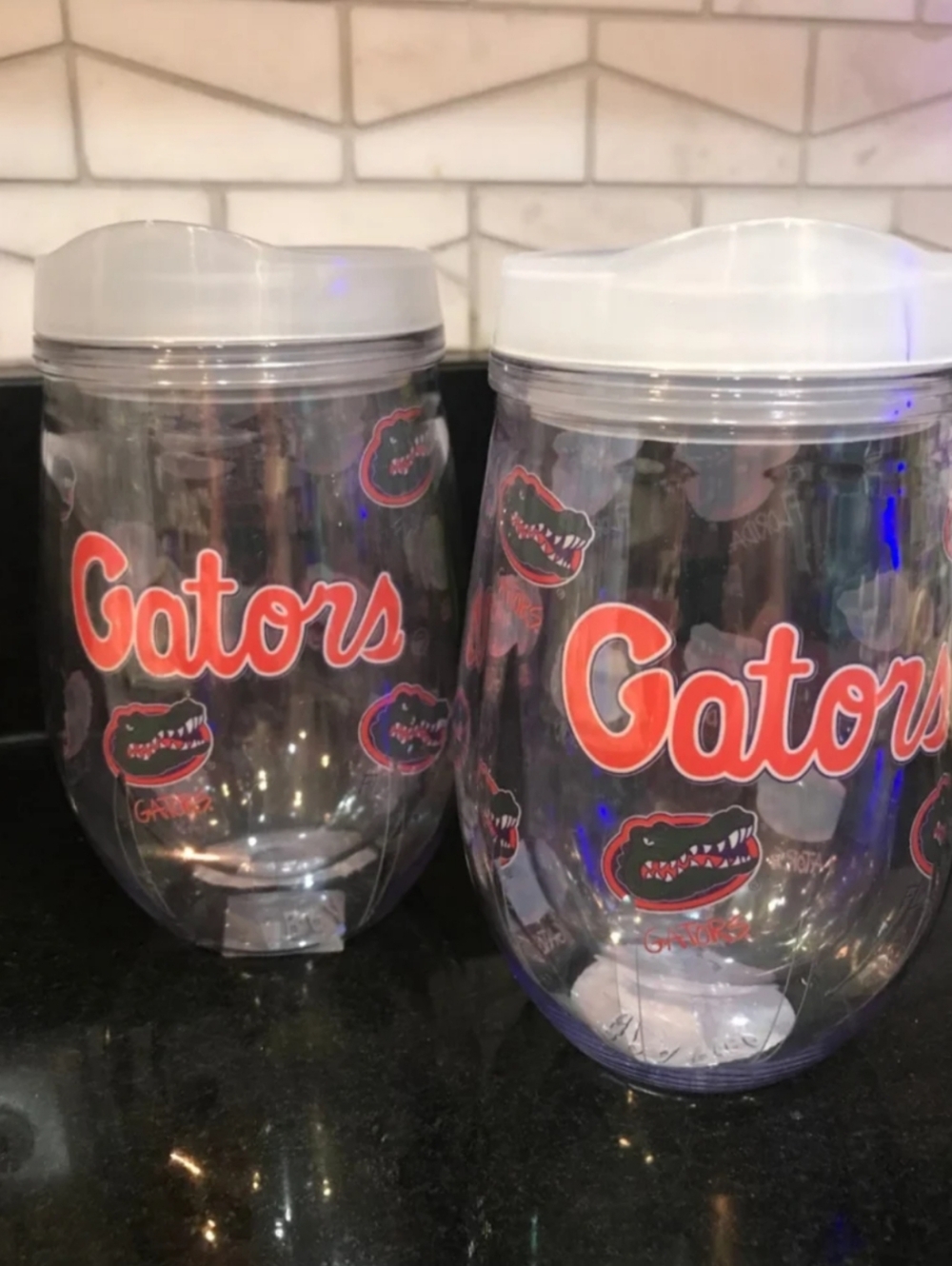 New Set of Magnolia Lane Plastic Tumblers University of Florida Gators